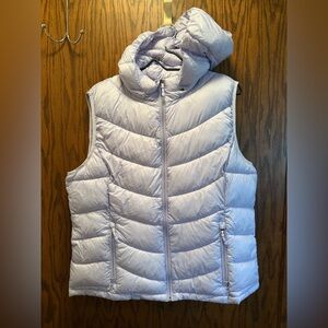Light Purple Puffer Vest with Hood-Brand New
